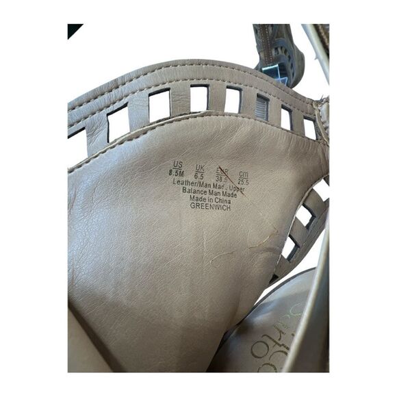 Franco Sarto Brown Suede Peep-Toe Block Heel Bootie 8.5 - Picture 6 of 6